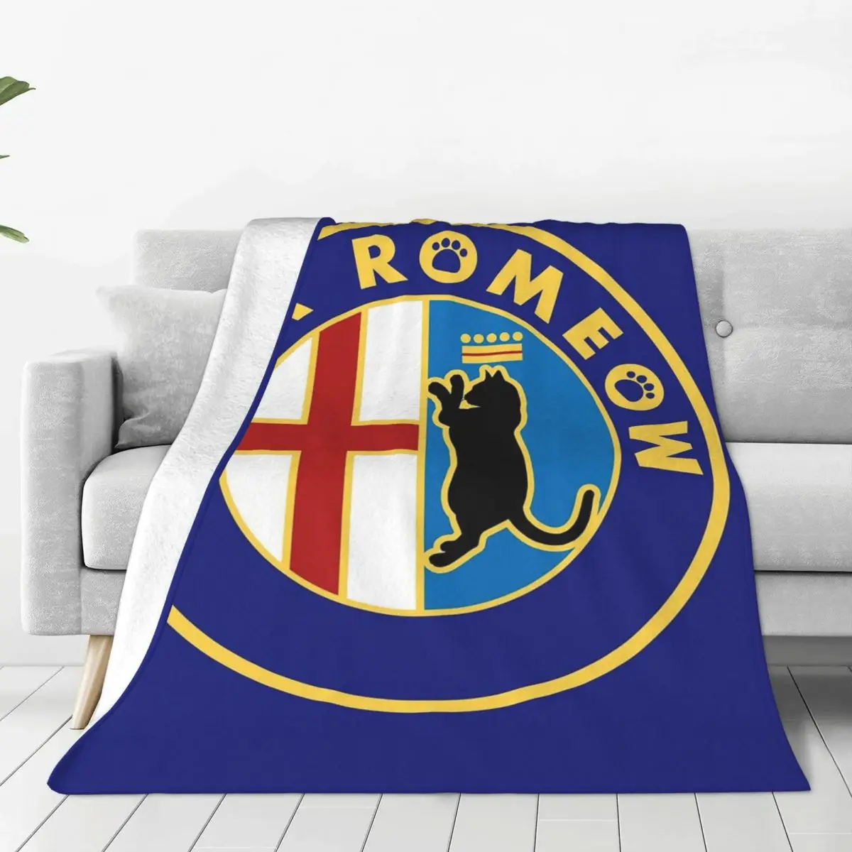 Alfa Romeow Fast Car Cat Blanket Flannel Super Soft Sofa Throw Blankets For Home Bedroom Travel Throws Bedspread Quilt