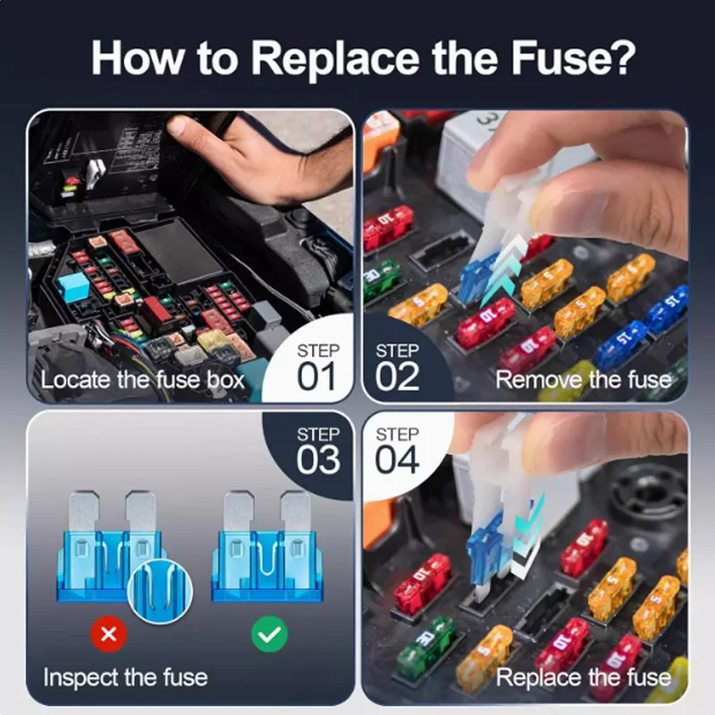 180PCS Neue Auto Sicherung Box Set Kleine Sicherung Medium Sicherung Platte Mini Zink Sicherung Platte Auto Klinge Sicherung Kleine