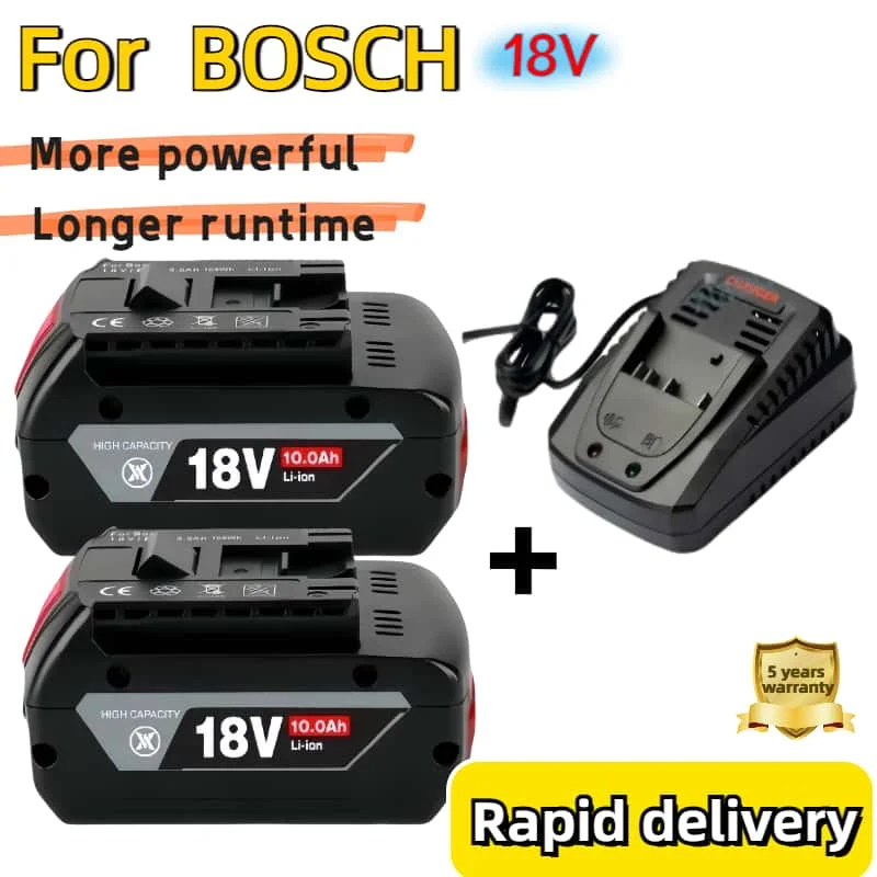 Authentic For BOSCH 18V 10.Ah battery power tools GSB185-Ll GDS400 GWS180-Ll GDR180 GSR180 GBH187 Lithium battery replacement