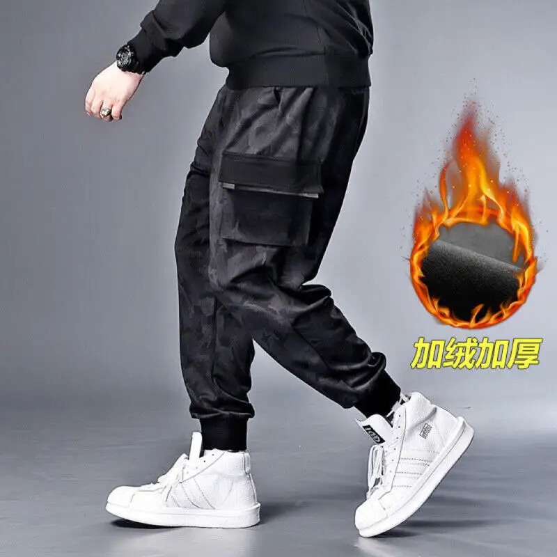 

Одежда больших размеров, мужские брюки, зимняя одежда, спортивные штаны для отдыха, мужская одежда, свободные комбинезоны прямого кроя, зауженные брюки Xl-8Xl