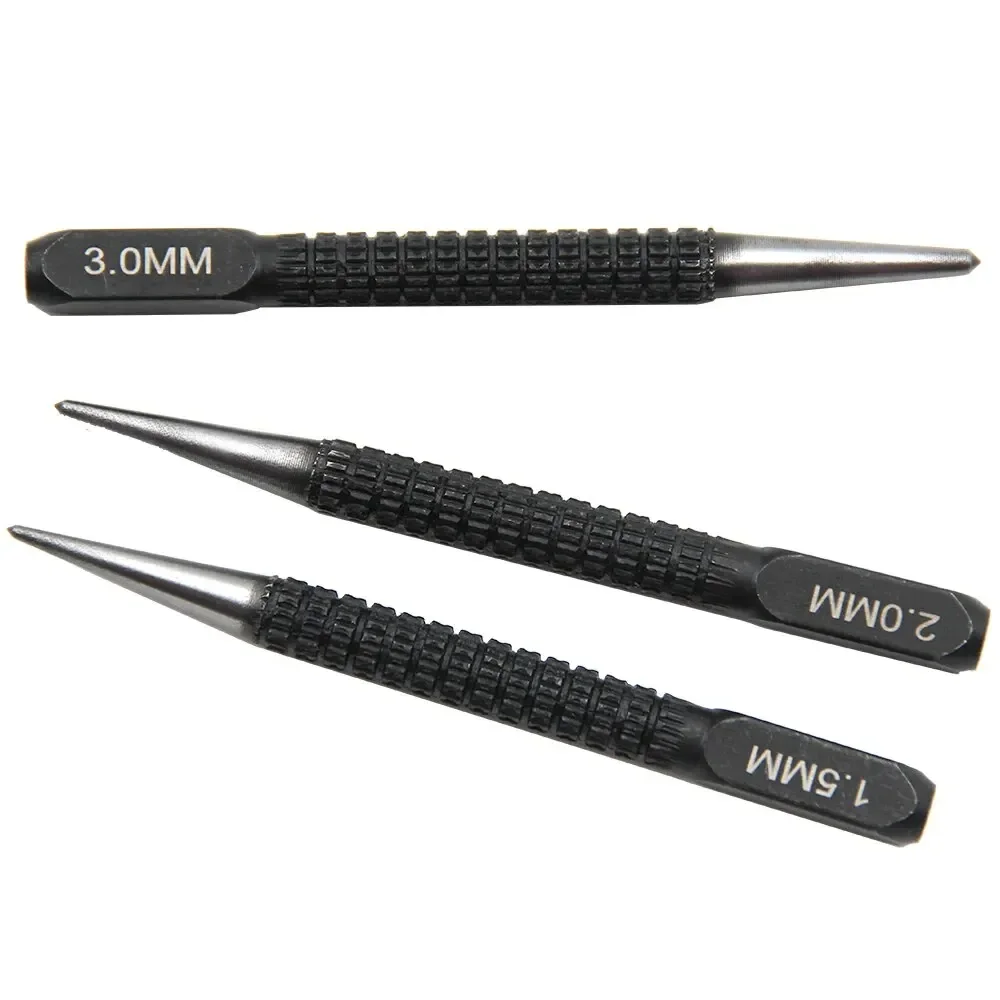 

Tool Accessory Set 3PC Center Punch Positioning Fixer Black Cylindrical Nail Punching Pin Drilling