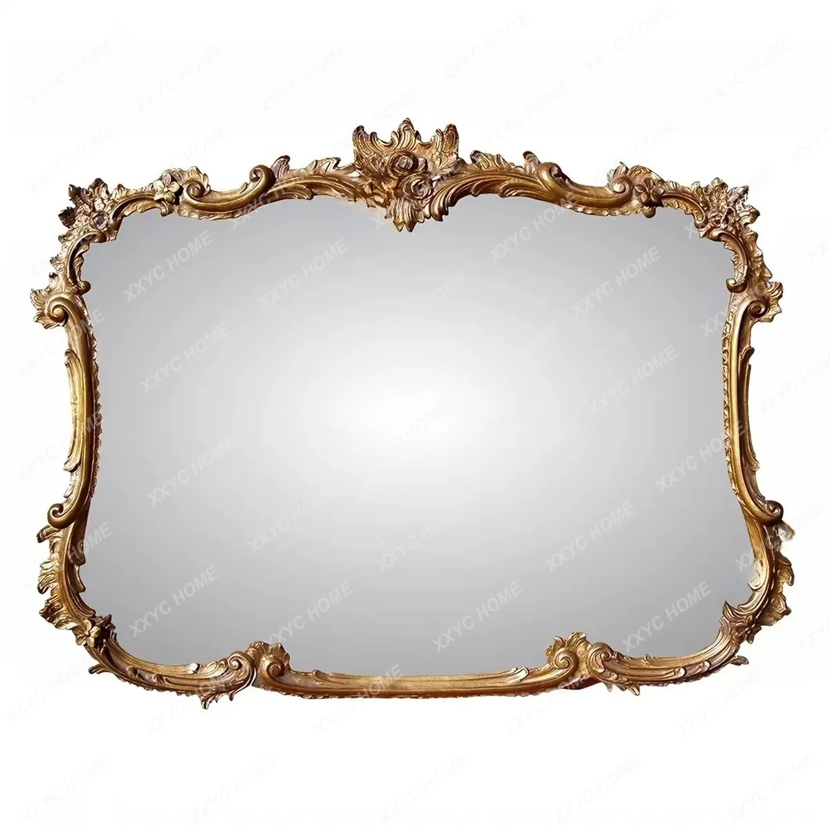 AA carved bathroom mirror, retro toilet vanity mirror