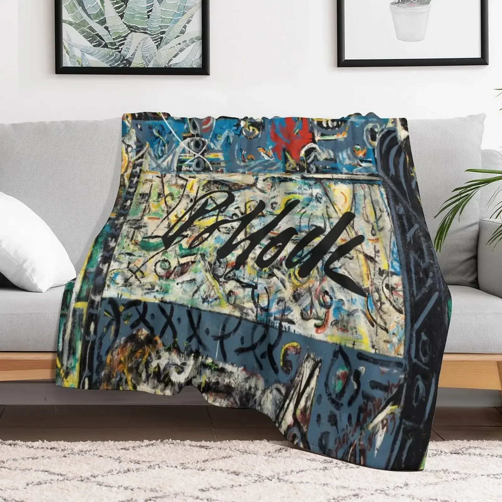 Guardians of the Secret by Jackson Pollock Throw Blanket blankets ands Hair Comforter Blankets