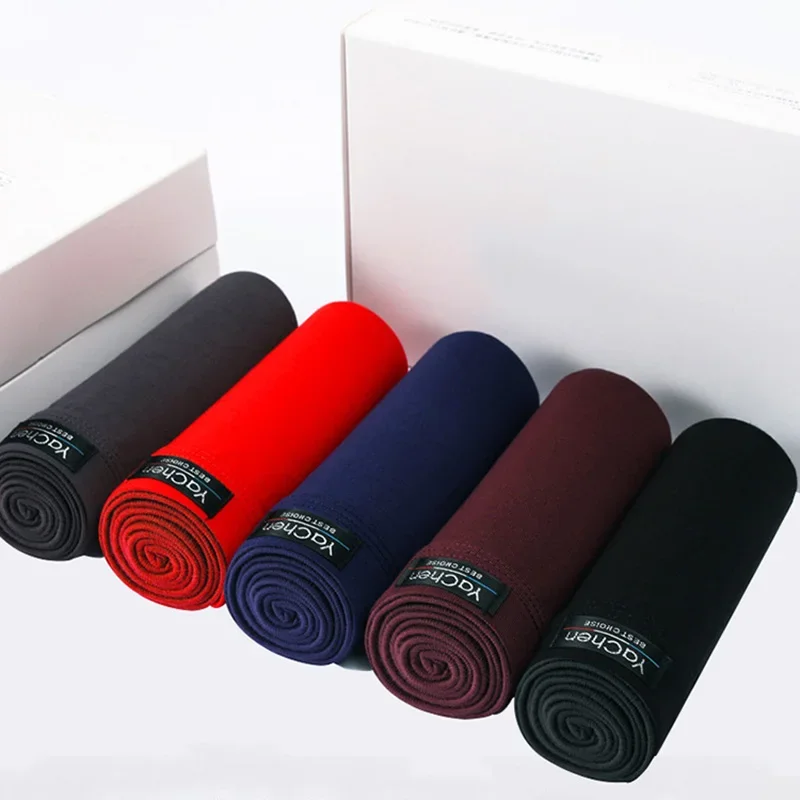5-Piece Set Of Bamboo Fiber Solid Color Men's Triangle Pants Quick Drying Mid Waist Sports Underwear Men's Comfort Underwear