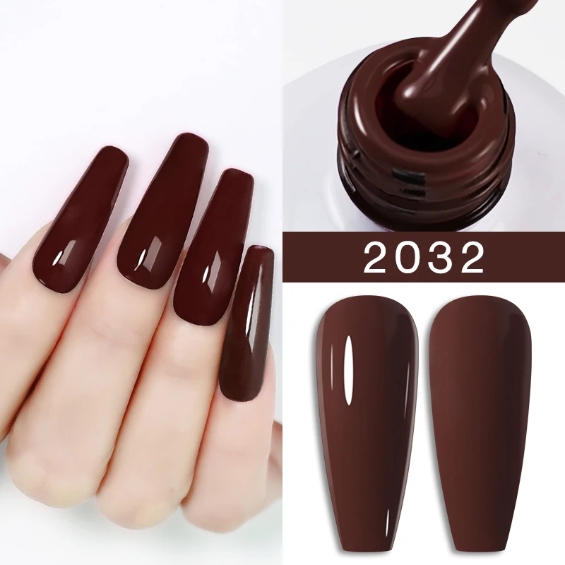 Arte Clavo Red Brown Gel Nail Polish 15ml Autumn Series Base Top Coat Soak Off UV Gel Semi Permanent Varnishes Design Nail Art