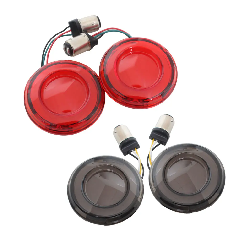 Motorcycle LED Turn Signals Indicator Conversions LED Panel Light 1157 Bullet Style Kits For Harley Touring FLHTCUTG 2009-2021