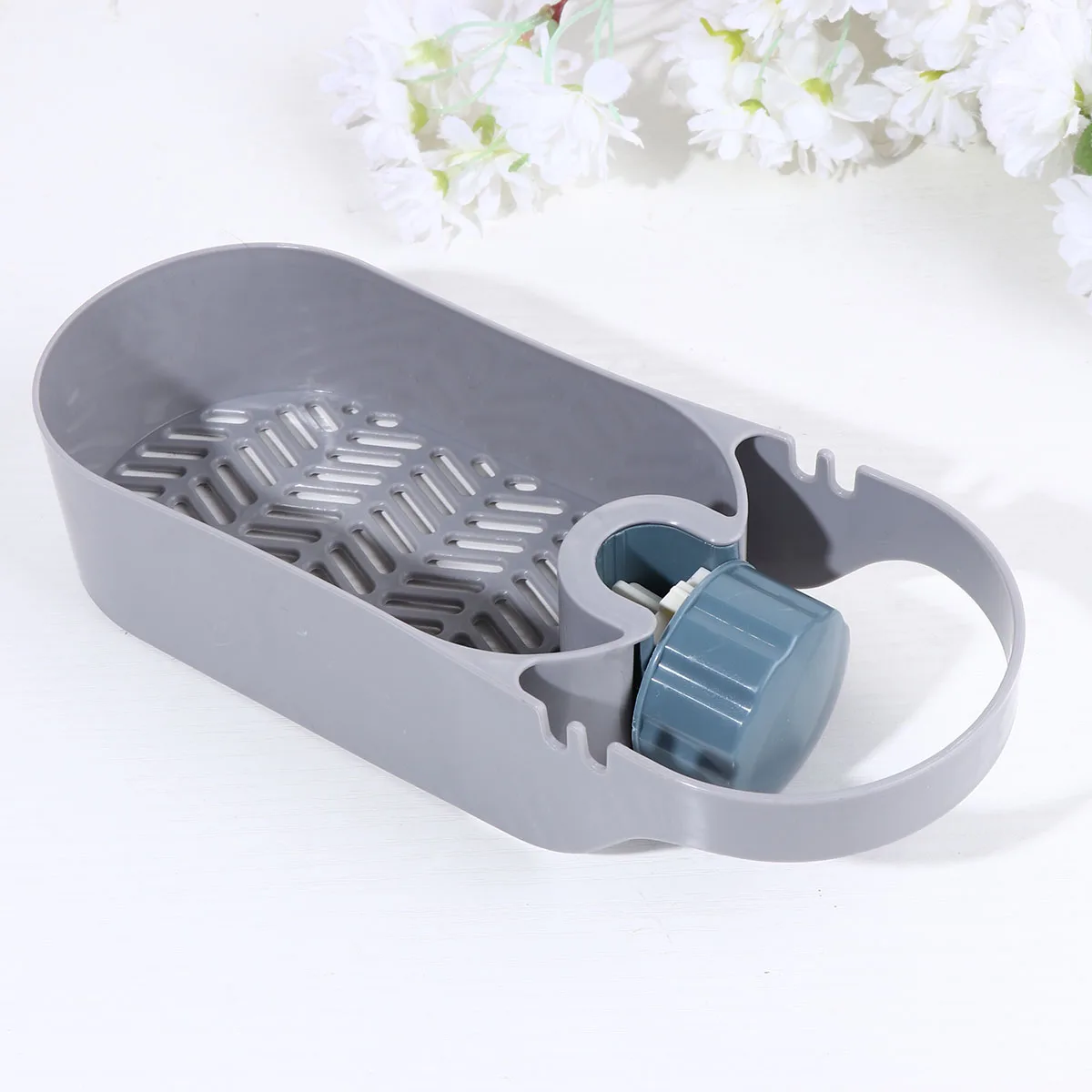 

2pcs Plastic Sink Shelf Faucet Drain Rack Scratch Resistant Storage Rack Soap Basket Sponge Holder Easy Install No