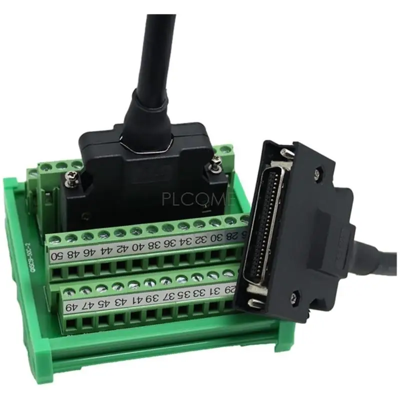 Universal MDR 50 Pins SCSI-50 CN Type Relay Terminal Board Or Breakout Cable For 3M 10350 MR-J3, Yaskawa Delta Servo Drive