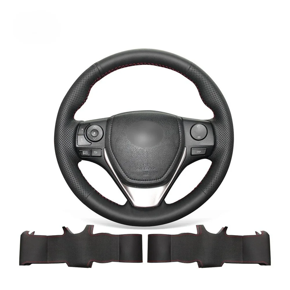 

Чехол на руль из искусственной кожи с защитой от скольжения, сшитый вручную, для Toyota RAV4, Corolla, Auris, Isis, Scion IM, аксессуары для интерьера автомобиля