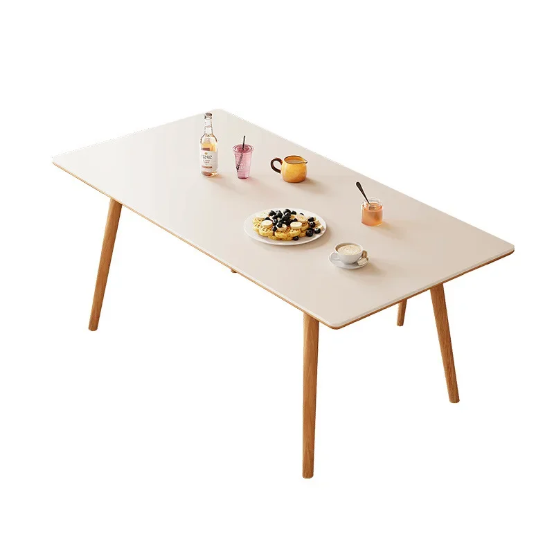 

Solid wood dining table and chairs, household logs, dining table, small apartment, modern simplicity, ash wood