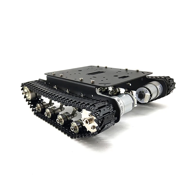 Tracked Metal Shock-absorbing Tank Vehicle, Large Load Carrying Robot Intelligent Small Vehicle Model