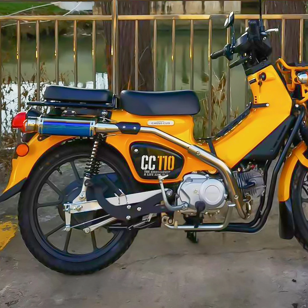 Motorcycle full exhaust system For Cross super CUB110 CC110 CUB125 CUB CC110 2021-2024 High performance low/high exhaust