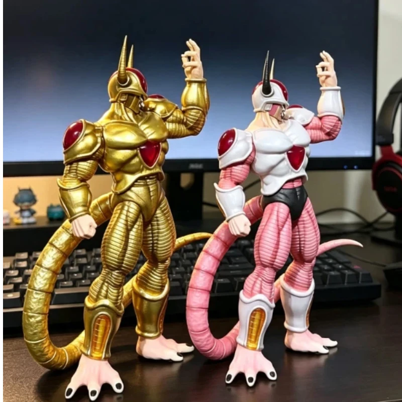Anime Dragon Gk White Hole Golden Frieza Second Form Statue Action Figure Model Desktop Ornament Collectible Toy Daily Gifts