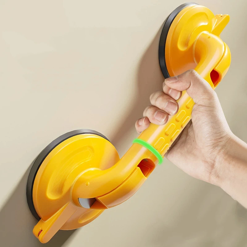 

Punch-Free Bathroom Safety Handrail for Elderly, Suction Cup Handrail, Anti-Fall & Non-Slip Toilet/Shower Handle