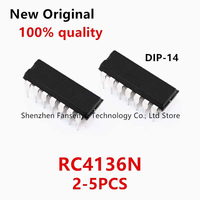 

(2-5pcs)100% New original RC4136N DIP-14 Chipset