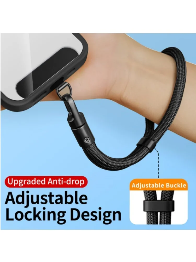 Sangles de poignet portables pour téléphone Portable, lanière Anti-chute colorée en Nylon avec onglets d'attache, Clip de cordon de suspension détachable pour téléphone Portable