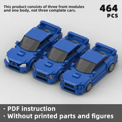 innovative 3in1 WRX STI speed champions race car bricks muscle sport car blocks custom motor building moc unique display klocki