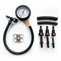 Kit de prueba de presión de combustible - Manómetro de combustible - Kit de manómetro de presión de bomba de inyección de combustible de 0-100PSI para automóvil, motocicleta, camión