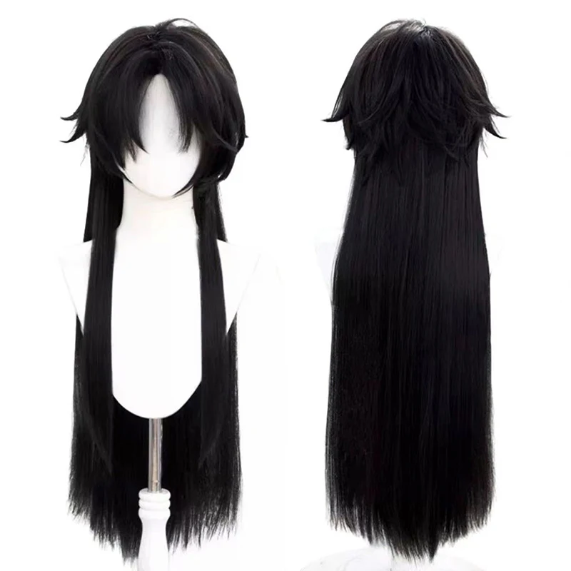 

Jie Yuchen Role Long Hair Ball Woman Headwear Center Parted Bangs Stratification Straight Hair Game Genshin Impact Character Wig