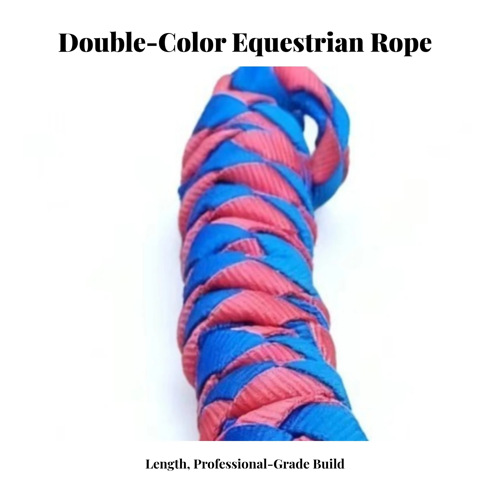 Braided Lead Rope with Snap Hook Comfortable Horse Lead Rope Tack Lightweight Weather Resistant for Equestrians, Stable