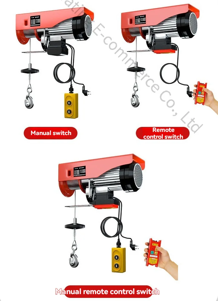 PA800 20M 1600W Micro Electric Hoist 220V Household Small Crane Winch Hoist Winch Lifting Crane