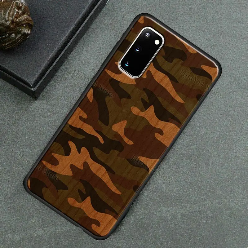 Pineapple Compass Camo Wood Case For Samsung Galaxy S20 FE S22 S21 Ultra S8 S9 S10 Note 10 Plus S10e Note 20 Ultra image 5