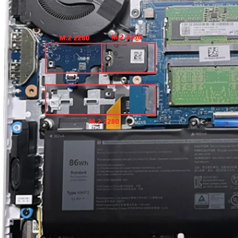 لأجهزة الكمبيوتر المحمول Dell G15 5530 5531 5535 G16 7630 7635 2023 M.2 Pcie 2230 2280 SSD دعامة تثبيت القرص الصلب المبرد 04PKN1 06GFVV
