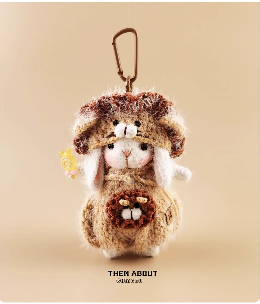 Cute lion candy rabbit doll bag pendant pendant backpack pendant high sense gift.
