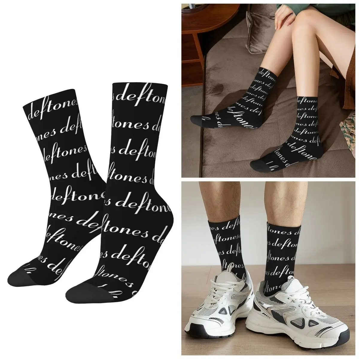 All Seasons Metal Punk Rock Deftones Socks Harajuku Sport Middle Tube Socks High Quality Stockings for Men Women Christmas Gifts