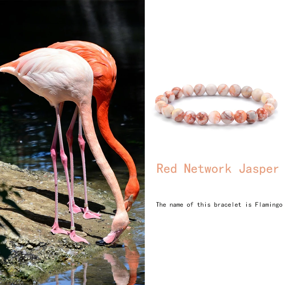 8mm Natural Stone Red Network Jasper Bracelet Couple Friendship Bracelet Yoga and Meditation Healing Stone Jewelry for Women