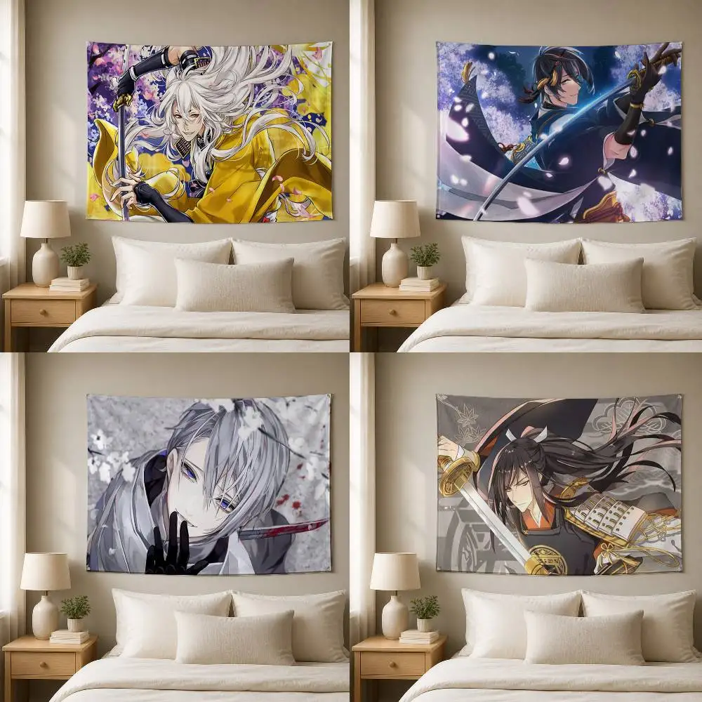 Touken Ranbu Anime  Decorative Hanging Flag with Grommets for Garage Bedroom Dorm Wall Decor