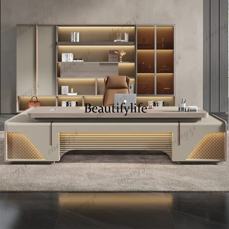 M9344  Strong Storage Executive Desk Designer Asthetic Luxury Modern Office Desks Drawers Cheap Large Escrivaninha Office Furnit