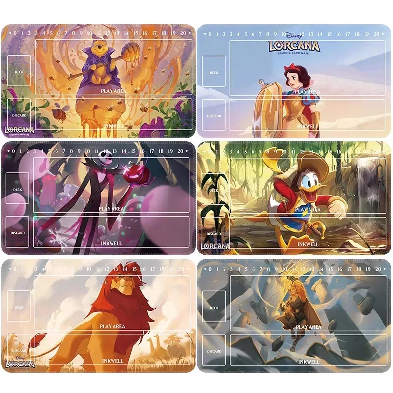 

60*35*0,2 см мультфильм аниме Lorcana Card Battle Single Tcg игровой коврик игровой настольный коврик для карточек коллекция игрушек подарок