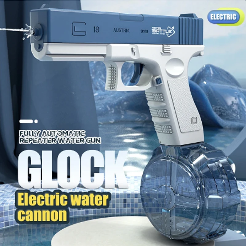 Glock Electric Water Gun Outdoors Game Children Adult Automatic Water Gun Summer Water Beach Toys