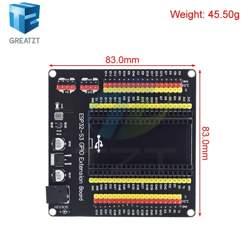 1/3PCS ESP32-S3 GPIO Expension Boards 44Pin Digital IO Pins DC-Powered ESP32 S3 IOT Development Board for Arduino IDE