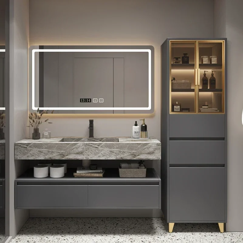 

Bathroom Cabinet Slate National Standard Wood Toilet Washbasin Basin Modern Minimalist Solid Sideboard Banyo Mobilyaları