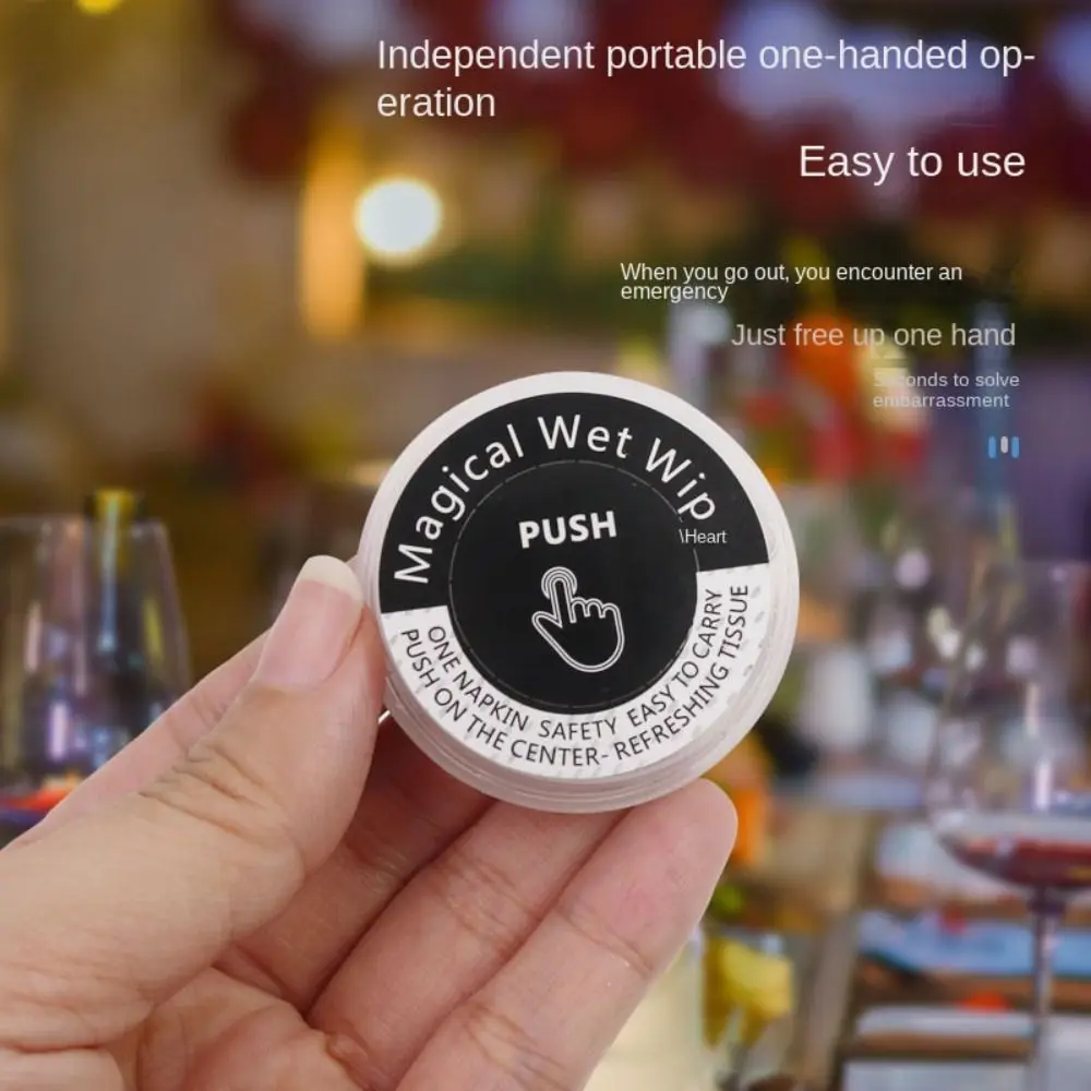 10PCS Magical Washable Press-style Wipes Tear Resistance Portable Mini Face Towels Cleaning Hand Pop Towelette Sports