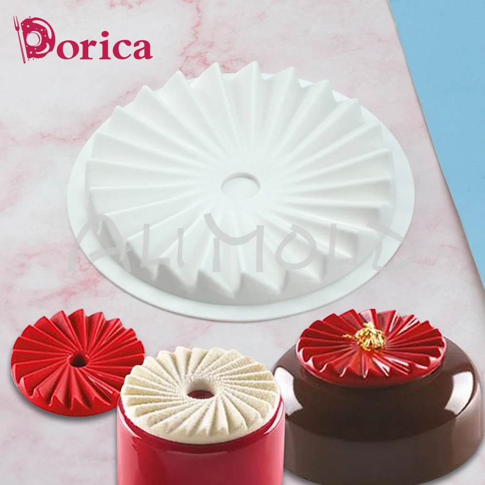 Dorica Origami Design Chocolate Mousse Mold French Dessert Silicone Mould Cake Decorating Tools Kitchen Supplies Bakeware