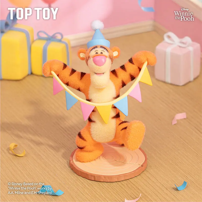 TOPTOY Disney Winnie The Pooh Fun Party Series Blind Box Genuine Guess Bag Mystery Box Cute Anime Figure Desktop Ornaments Gift view 5