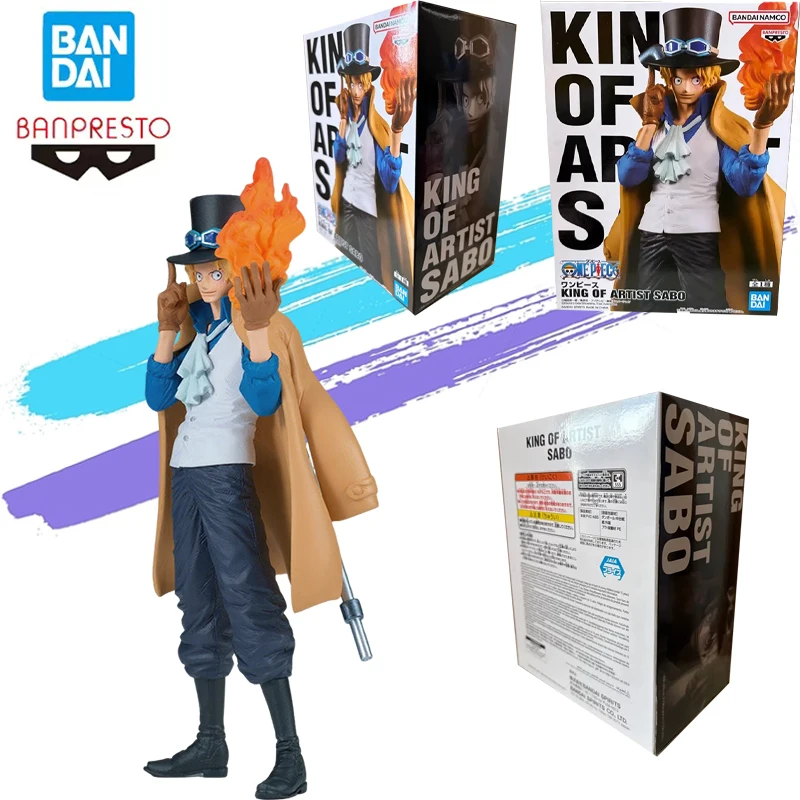 

New Products Launch Original Bandai Banprest Brand New Genuine Unopened One Piece King of Artist Sabo Ornaments 23Cm Toy Gift