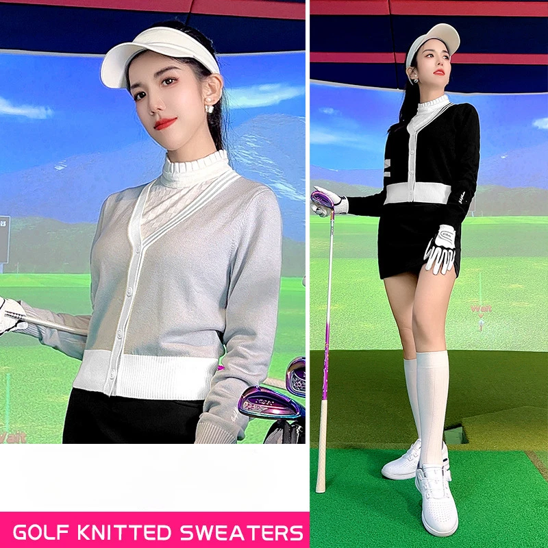 PGM Golf Clothing Warm Comfortable Stretch Fabric Sweater Sports Style Coat Soft Fashion Women's Woolen Coat YF753