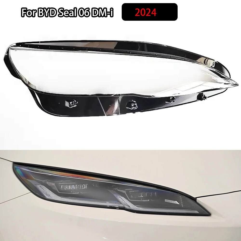 For BYD Seal 06 DM-i 2024 Headlamp Cover Transparent Shade Lamp Headlight Shell Lens Plexiglass Auto Replacement Parts