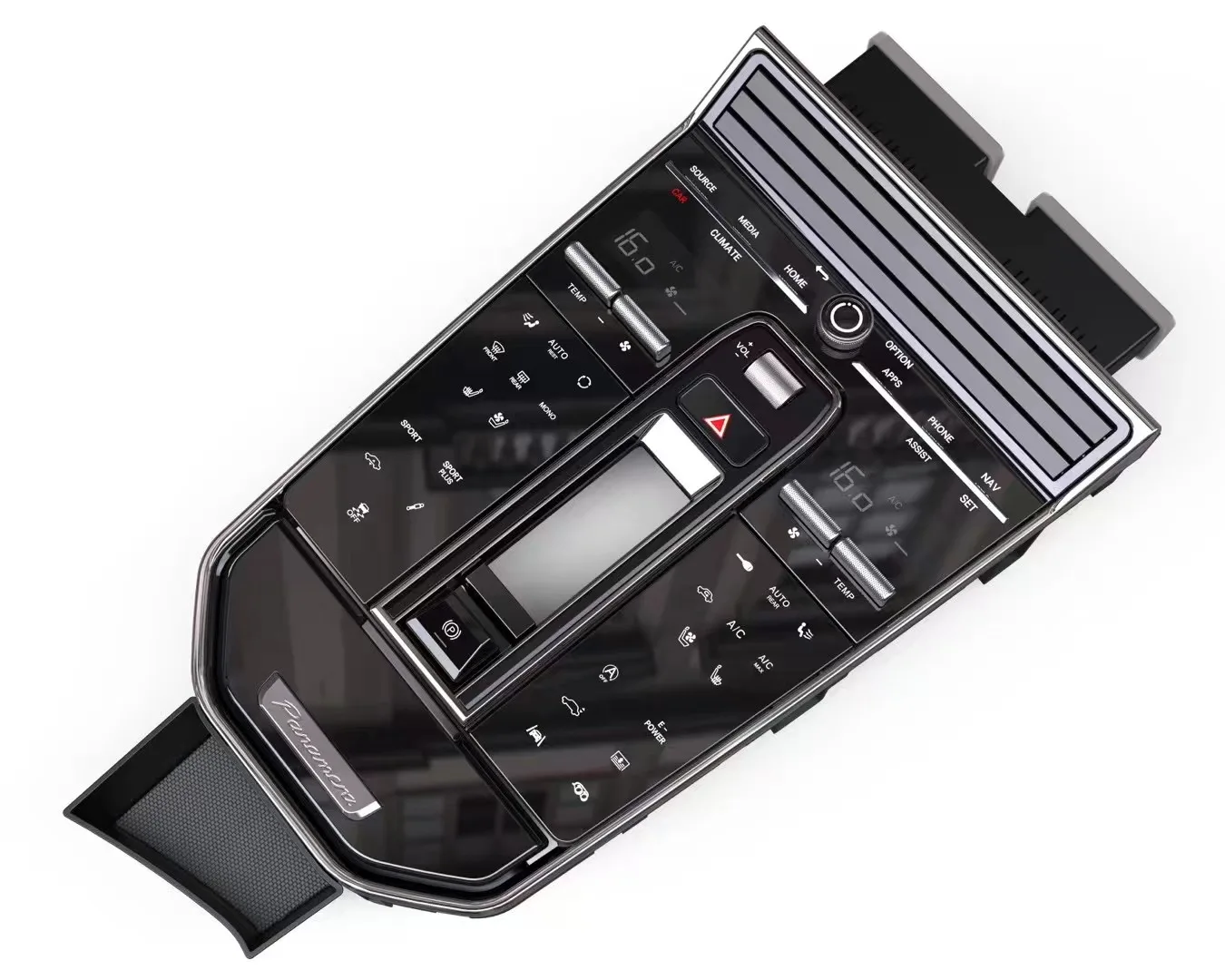 

Car Interior Saddle Control Panel Modification for Por Panamera 2010-2017 Upgraded Full Touch Button Console