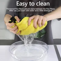 Car Wash Towels Cleaning Cloth Absorbent Dry Cloth General Purpose Microfiber Towel Thickened Yellow 30/40/60cm - Image 2