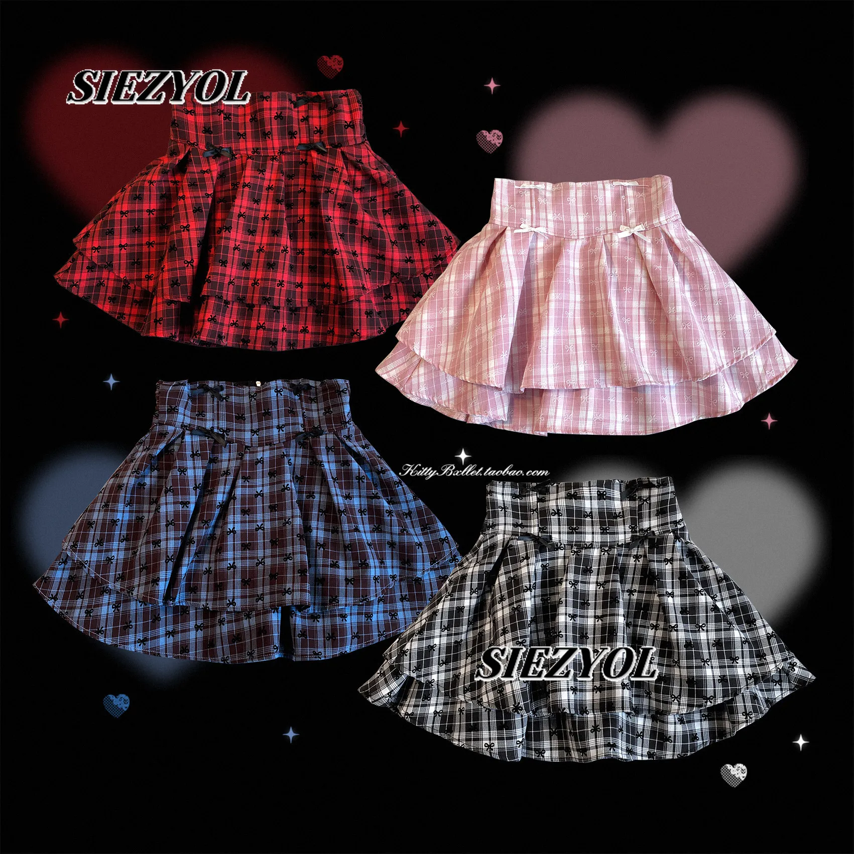 2026 Summer New Sweet & Cute Girls' Versatile Mini Skirt Japanese Style Original High-waisted Bow Double-layer Tutu Short Skirts
