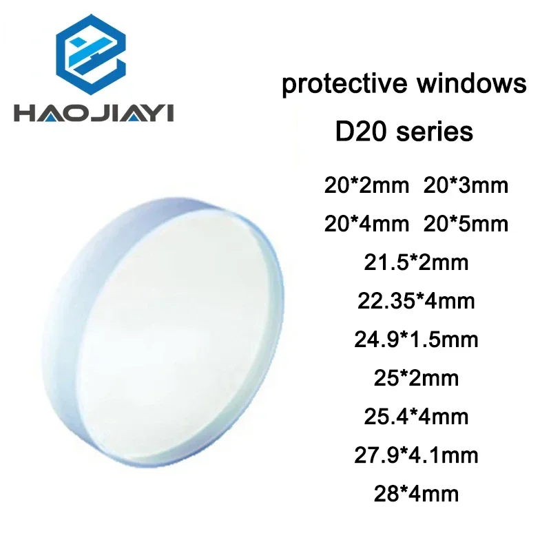 Raytools Wsx Precitec Laser Cutting Head Protective Lens Windows Glass  22.35*4 24.9*1.5  27.9*4.1