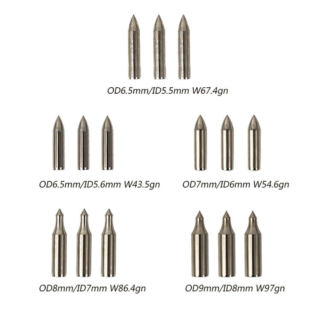 

12 шт., наконечники стрелы для охоты, 6,5 мм, 7 мм, 8 мм, 9 мм
