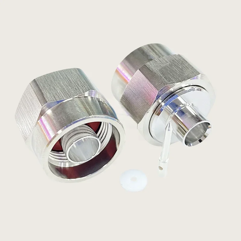 1pcs/LOT N-JB5 RF Connection High Frequency Head N Male Half Steel Half Flexible Wire for SFT-50-5 KTR141-5 RG401 Cable 6G