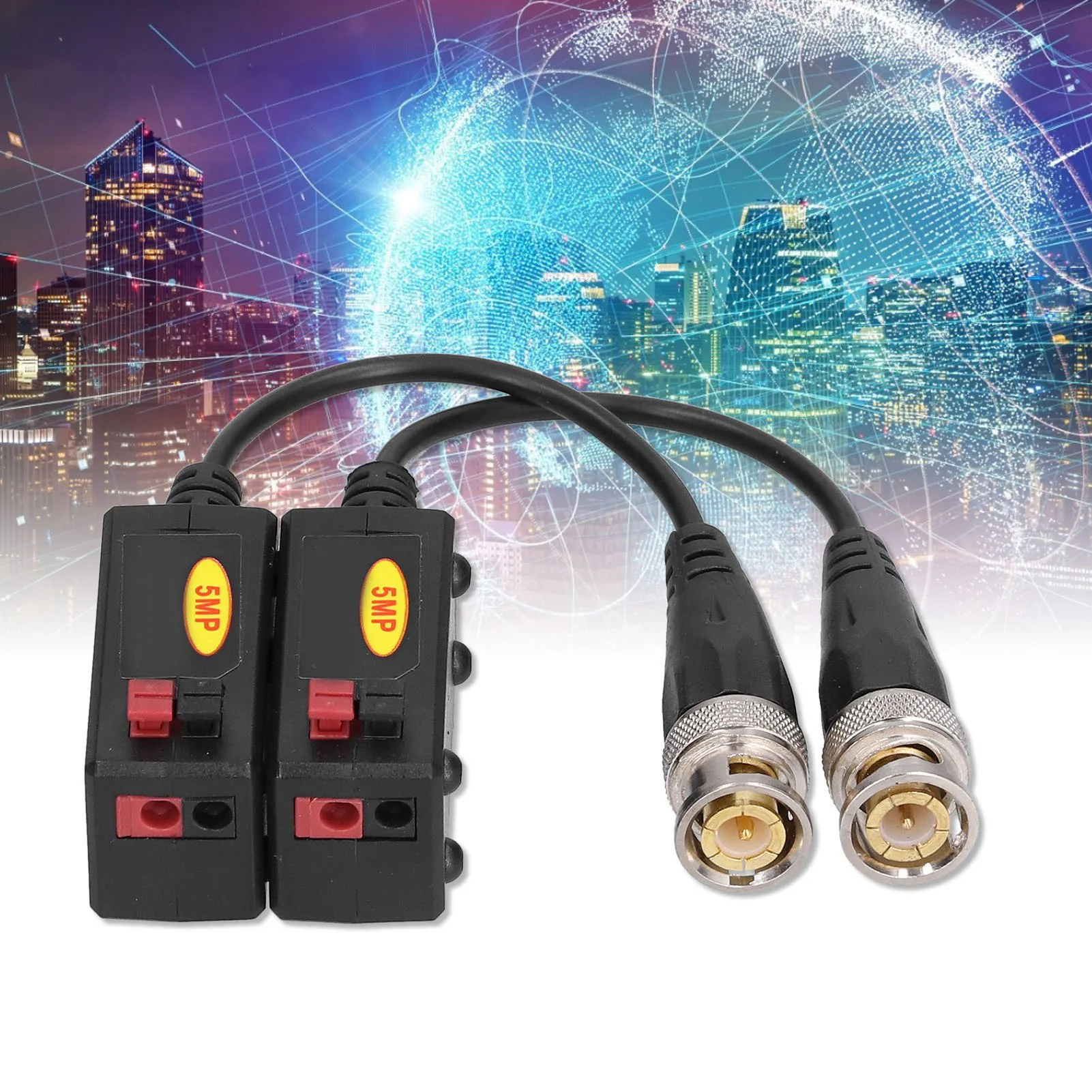 Balun Transceiver Single Port HD Easy Installation Strong Compatibility Ethernet Over Coax for Video  UTP Balun