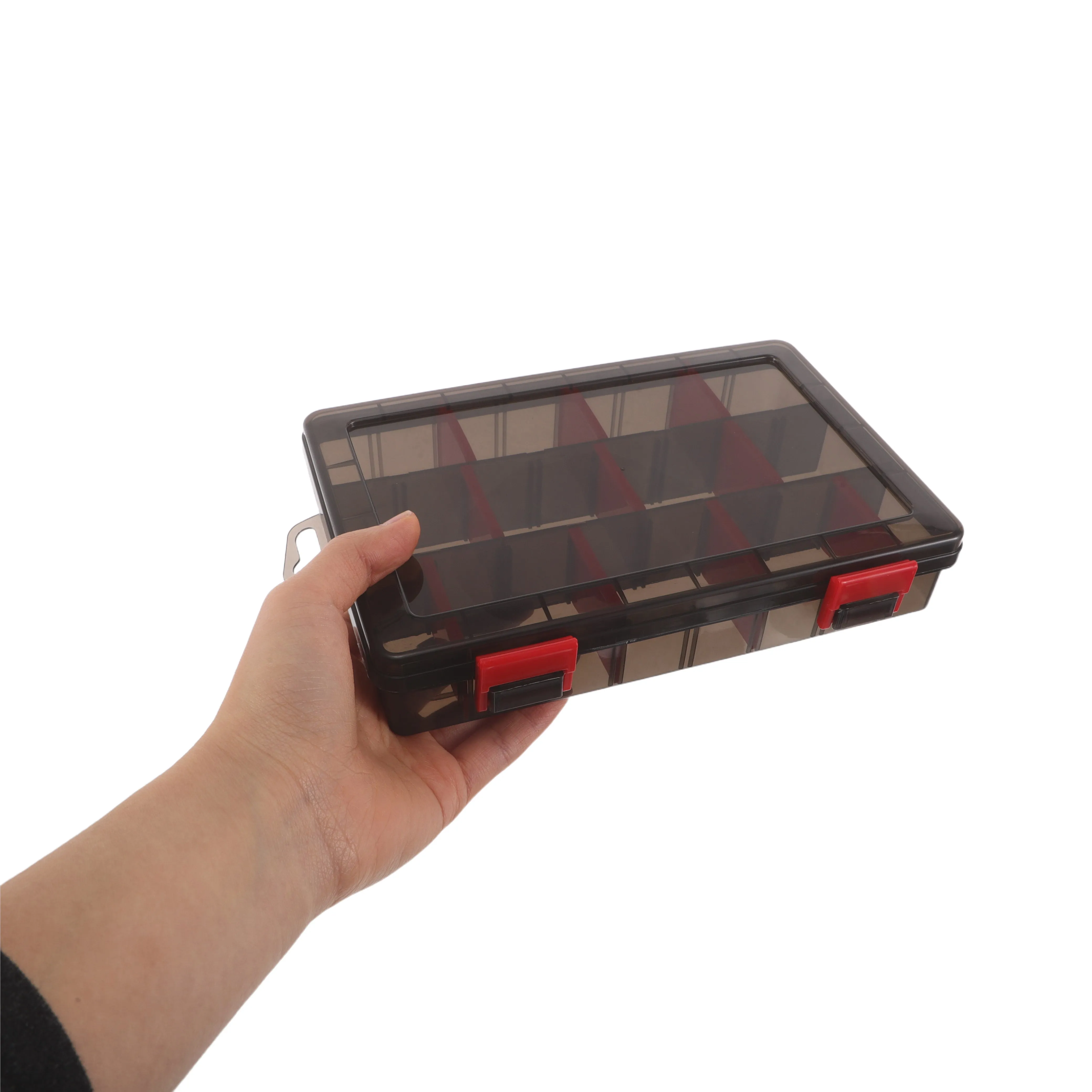 

3pcs Small Fishing Tackle Organizer Box 7.86'' 5.7'' 6.68'' Portable Compact Lure Bait Storage Case Dividers For Outdoor Kayak